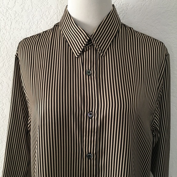 Capulet Satin Stripe Long Sleeve Blouse NWT - Picture 2 of 8